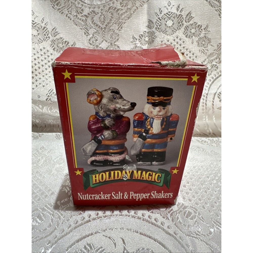 Nutcraker Salt & Pepper Shakers Holiday Magic American Greetings New Retail Box